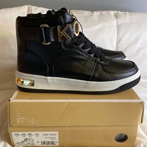 Girls black MK high top sneakers size-2 for $28